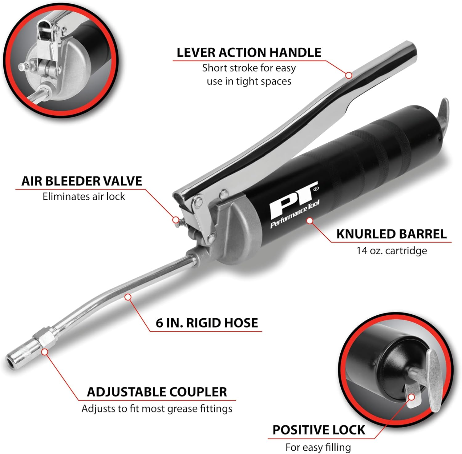 High Performance, Heavy Duty, Pistol Grease Gun, Handy 3-Way Loading. Ideal for Lubricating Motor Vehicles, Construction and Industrial Equipment and Aeronautics-W54201 High Performance, Heavy Duty, Pistol Grease Gun, Handy 3-Way Loading. Ideal for Lubricating Motor Vehicles, Construction and Industrial Equipment and Aeronautics-W54201